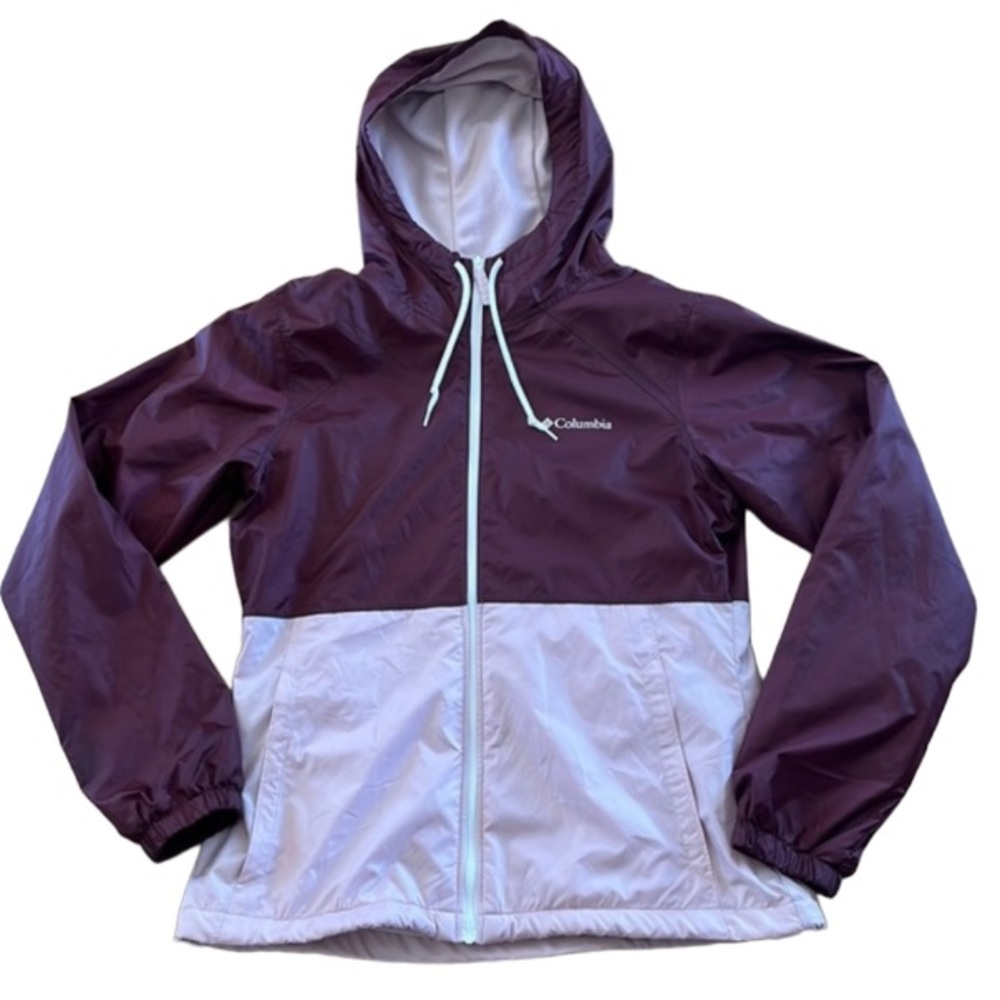 COLUMBIA CENTER RIDGE FLEECE LINED OUTDOOR WOMEN JACKET MAROON PINK SIZE: XS